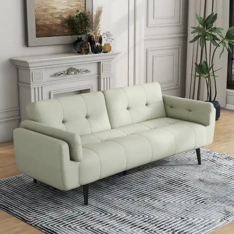 Canapé Futon Convertible 75" avec Dossier Capitonné Ajustable