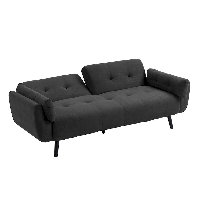 Canapé Futon Convertible 75" avec Dossier Capitonné Ajustable