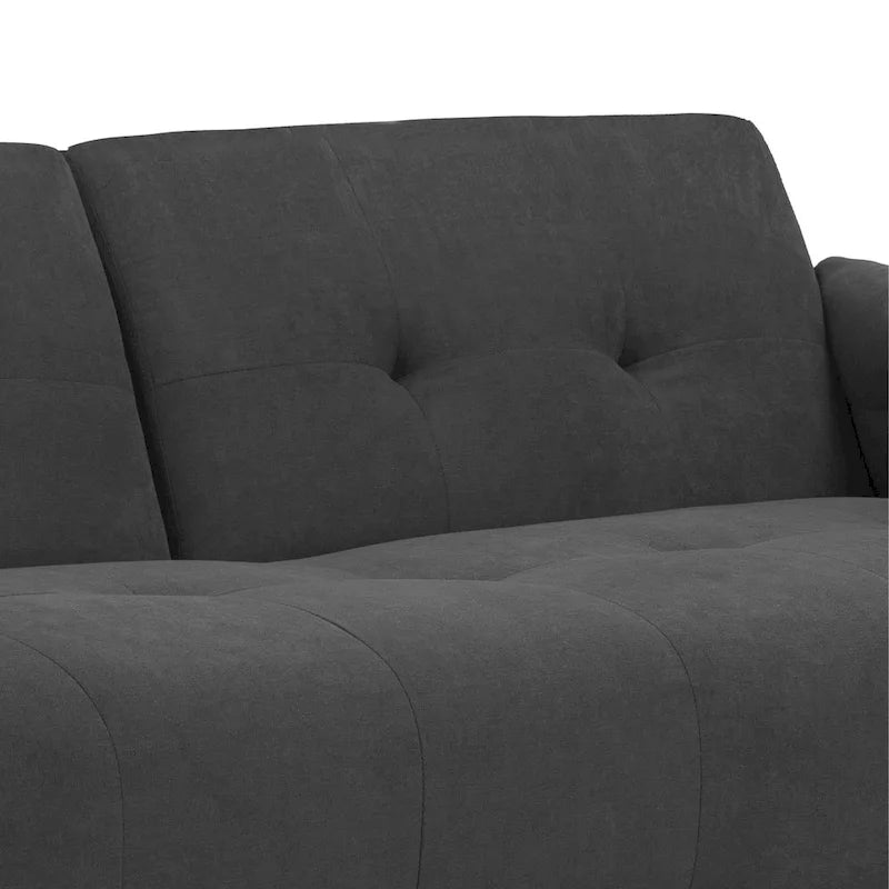 Canapé Futon Convertible 75" avec Dossier Capitonné Ajustable