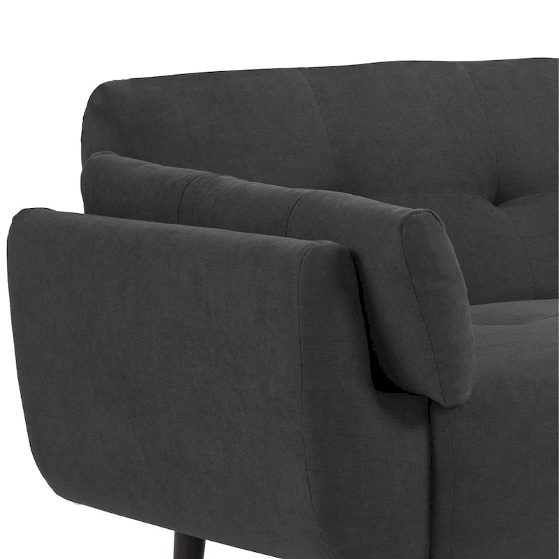 Canapé Futon Convertible 75" avec Dossier Capitonné Ajustable