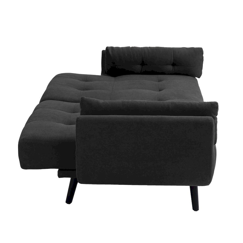 Canapé Futon Convertible 75" avec Dossier Capitonné Ajustable