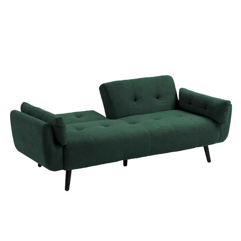 Canapé Futon Convertible 75" avec Dossier Capitonné Ajustable