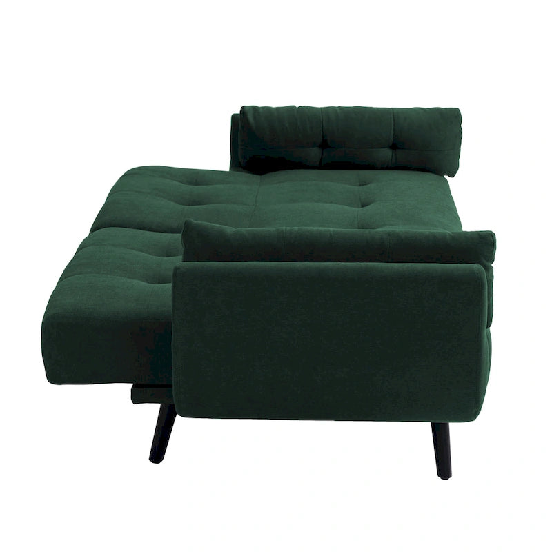 Canapé Futon Convertible 75" avec Dossier Capitonné Ajustable