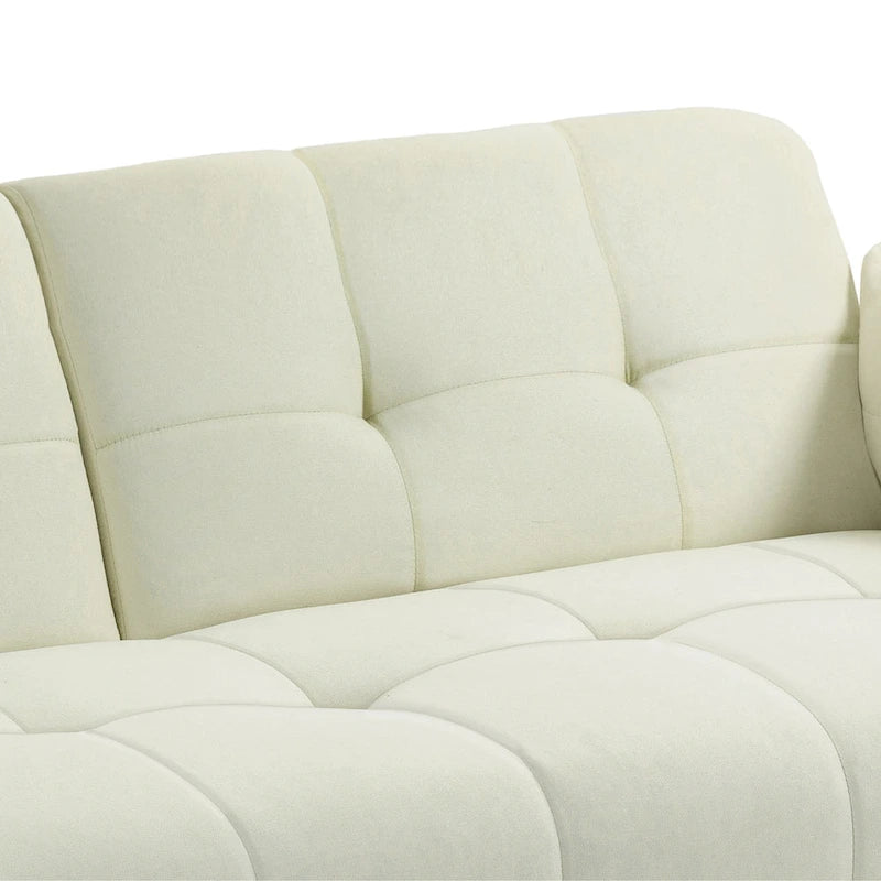 Canapé Futon Convertible 75" avec Dossier Capitonné Ajustable