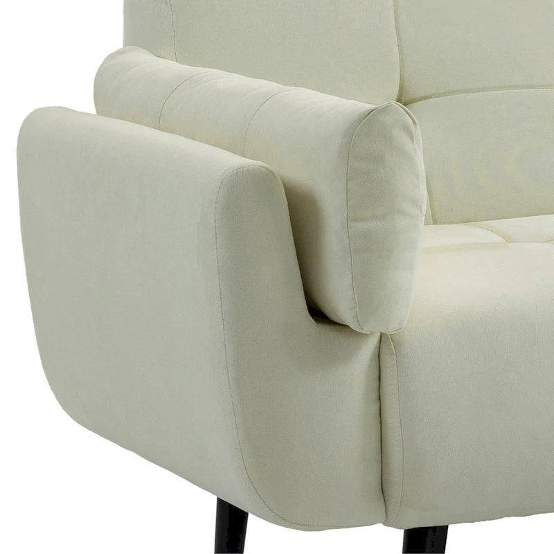 Canapé Futon Convertible 75" avec Dossier Capitonné Ajustable