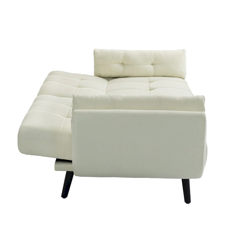 Canapé Futon Convertible 75" avec Dossier Capitonné Ajustable