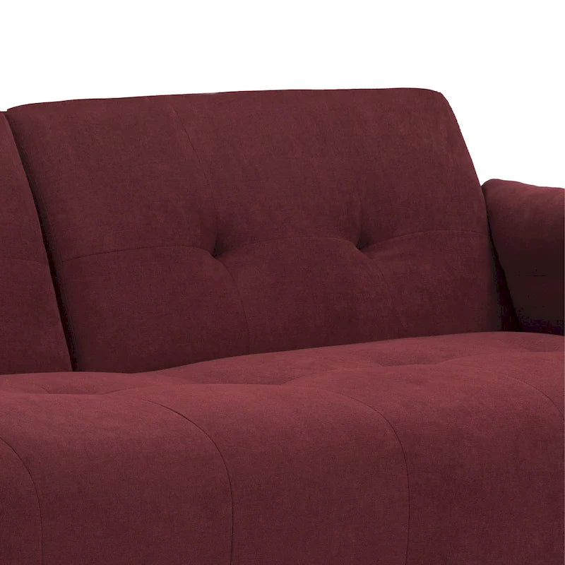 Canapé Futon Convertible 75" avec Dossier Capitonné Ajustable
