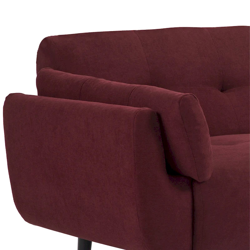 Canapé Futon Convertible 75" avec Dossier Capitonné Ajustable