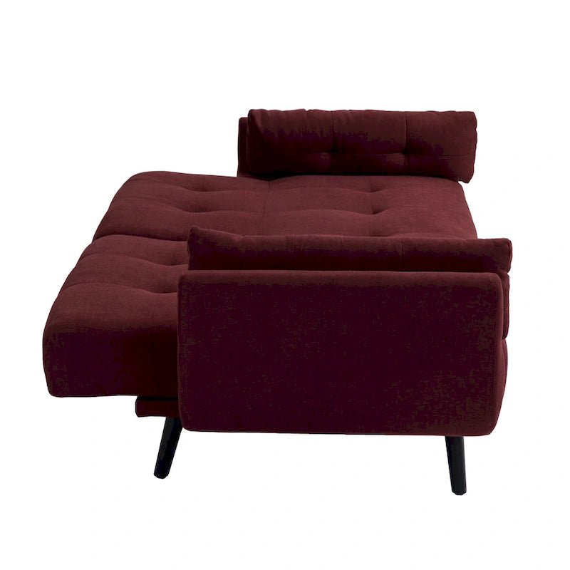 Canapé Futon Convertible 75" avec Dossier Capitonné Ajustable