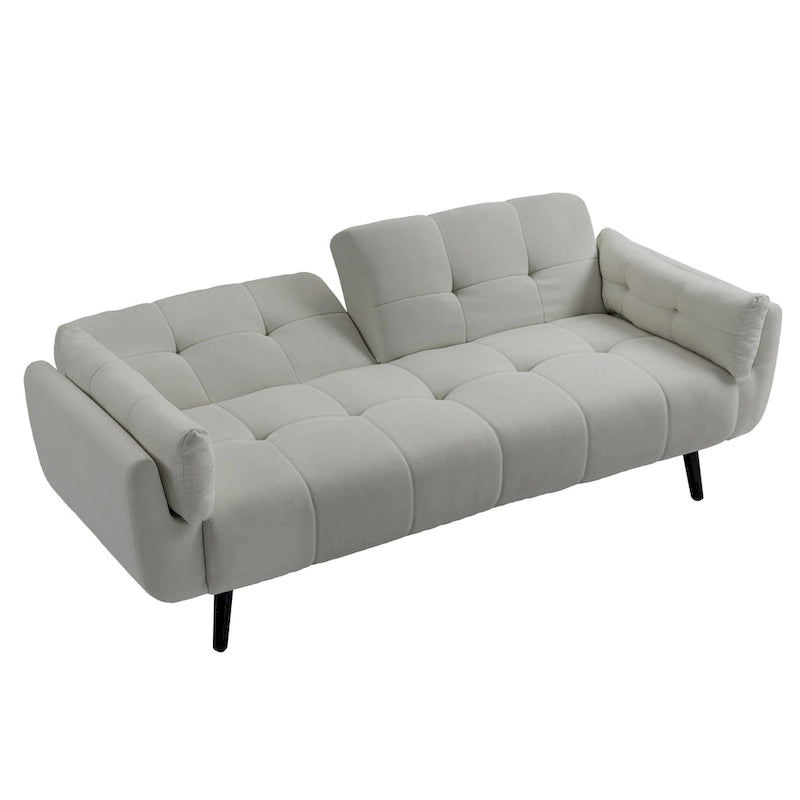 Canapé Futon Convertible 75" avec Dossier Capitonné Ajustable
