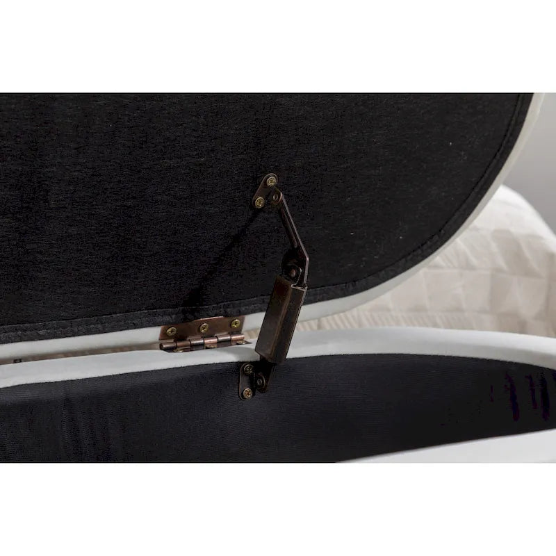 Banc de rangement en velours avec pieds en bois pour salon et chambre à coucher