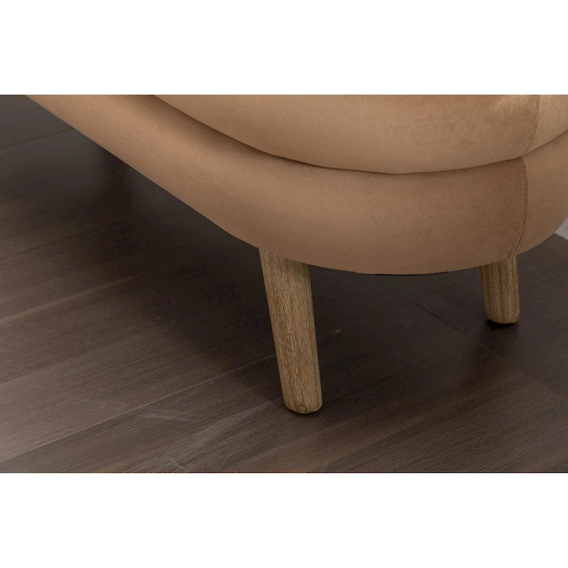 Banc de rangement en velours avec pieds en bois pour salon et chambre à coucher