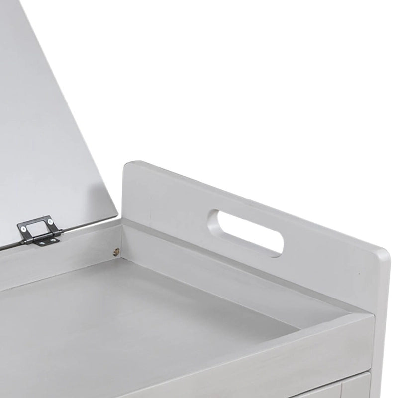 Banc de rangement moderne classique avec deux compartiments et coffre rabattable
