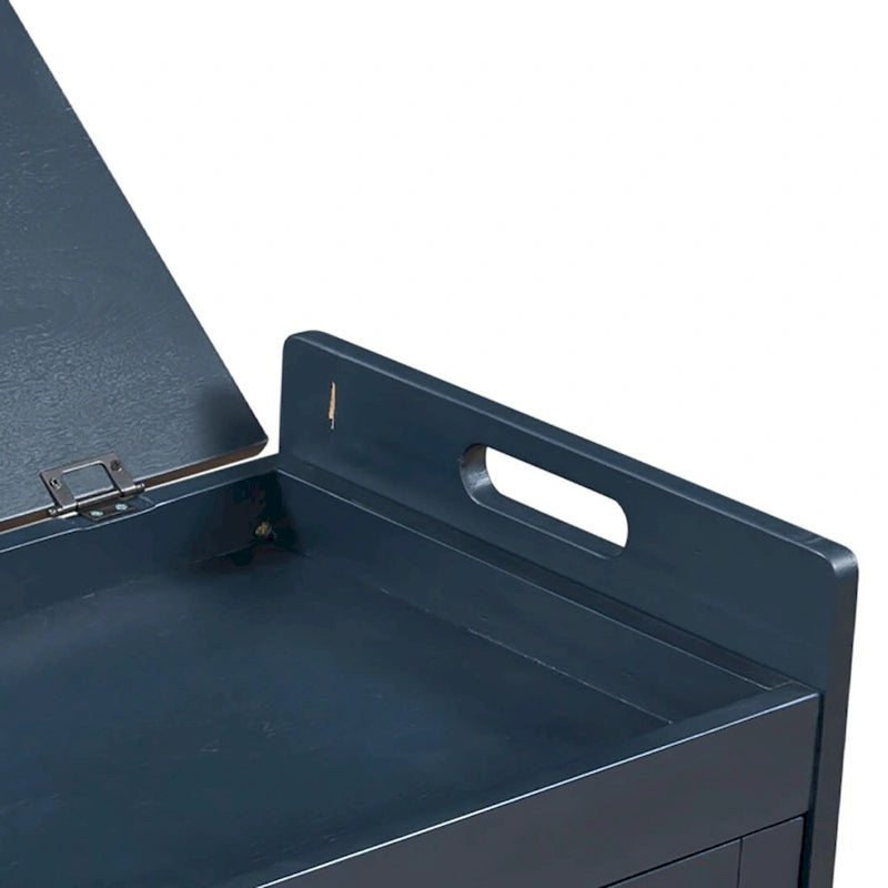 Banc de rangement moderne classique avec deux compartiments et coffre rabattable