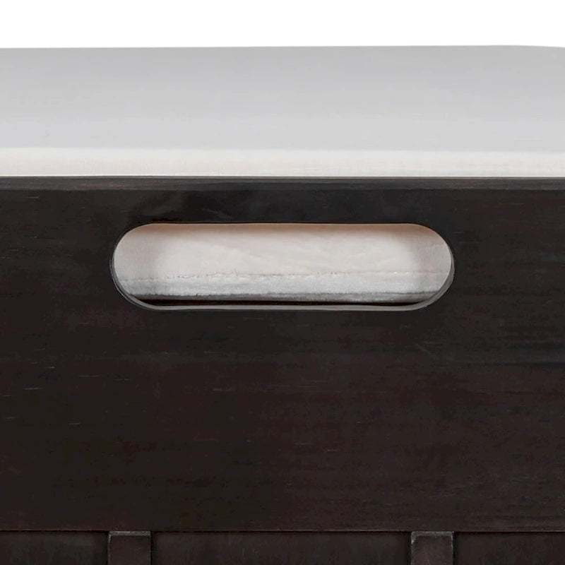 Banc de rangement moderne classique avec deux compartiments et coffre rabattable