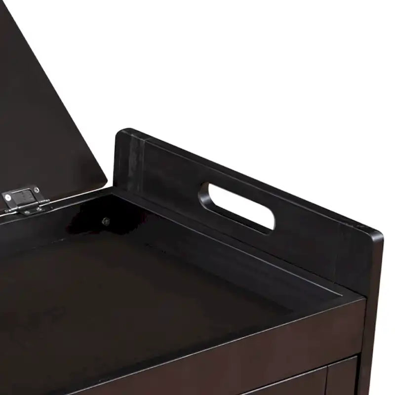 Banc de rangement moderne classique avec deux compartiments et coffre rabattable