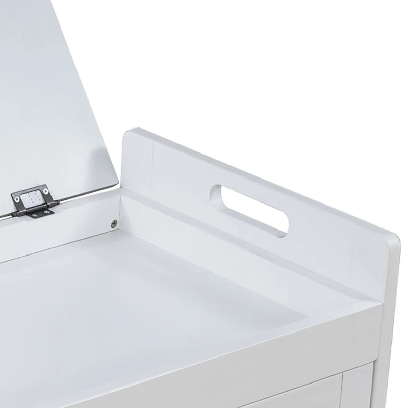 Banc de rangement moderne classique avec deux compartiments et coffre rabattable
