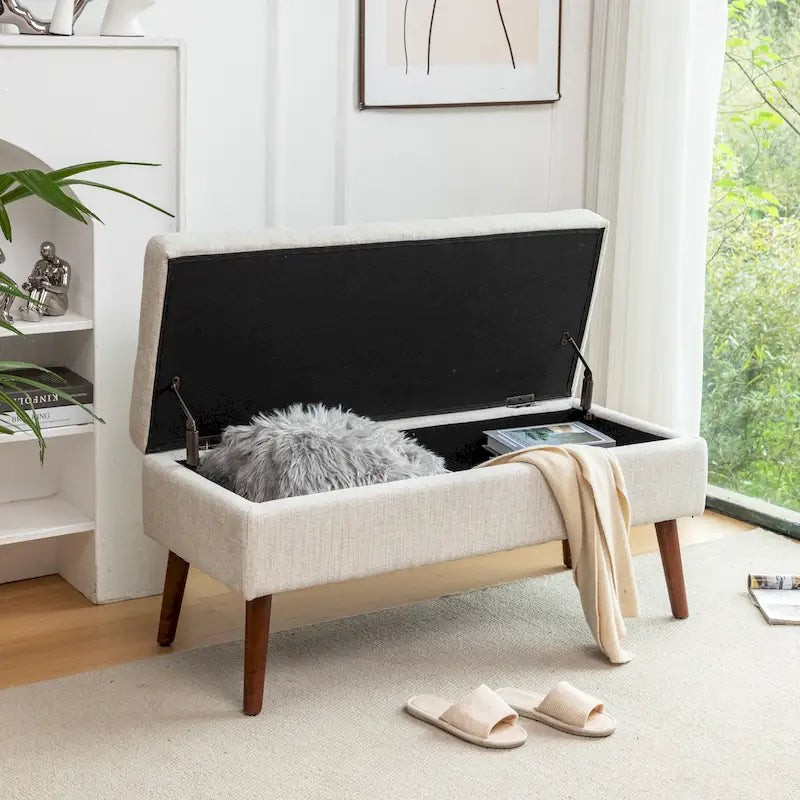 Banc de rangement pour bout de lit de chambre à coucher