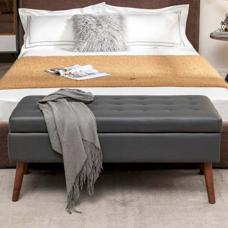 Banc de rangement pour bout de lit de chambre à coucher