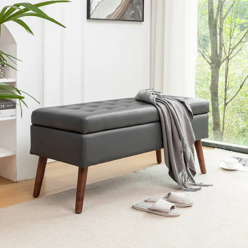 Banc de rangement pour bout de lit de chambre à coucher