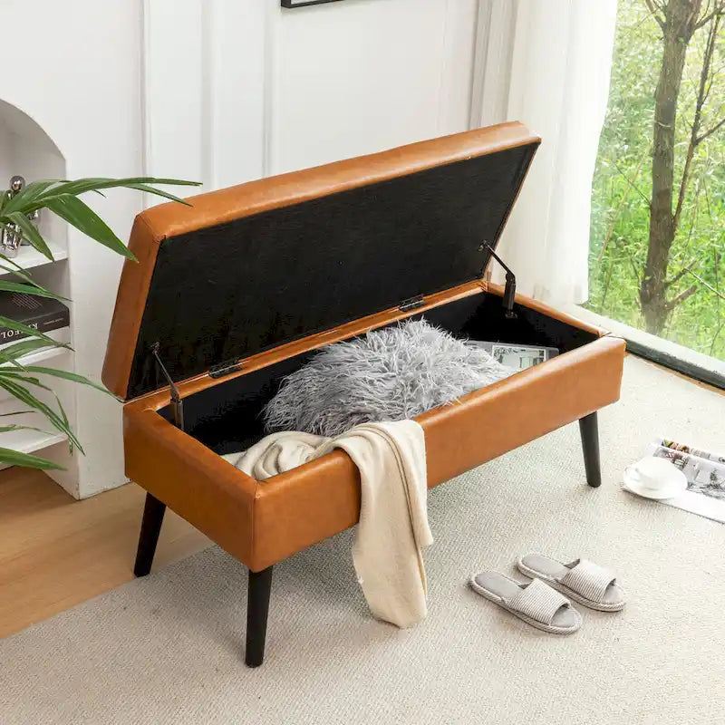 Banc de rangement pour bout de lit de chambre à coucher