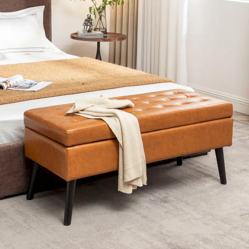 Banc de rangement pour bout de lit de chambre à coucher