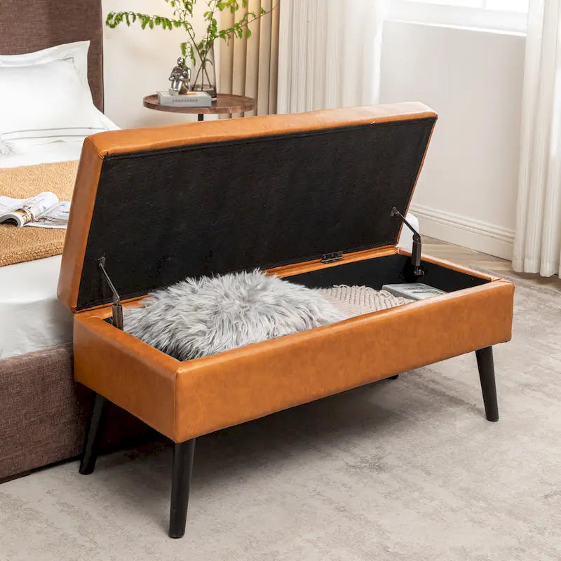 Banc de rangement pour bout de lit de chambre à coucher
