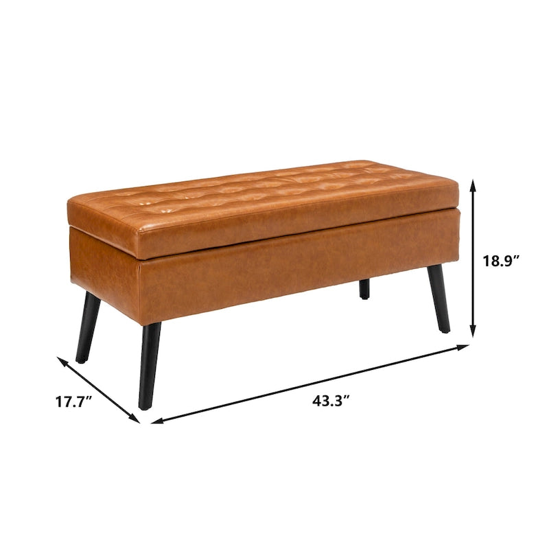 Banc de rangement pour bout de lit de chambre à coucher
