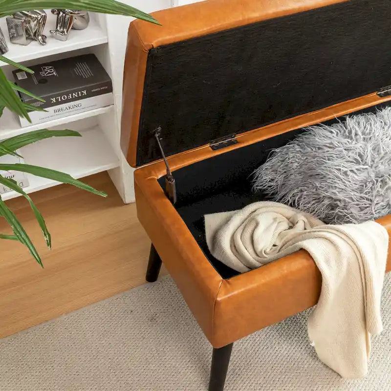 Banc de rangement pour bout de lit de chambre à coucher
