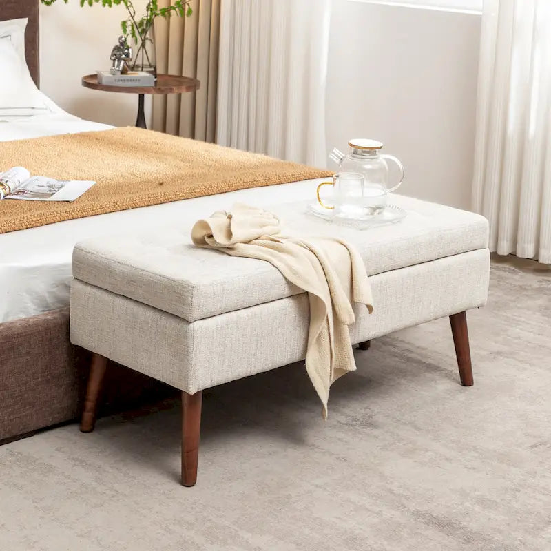 Banc de rangement pour bout de lit de chambre à coucher
