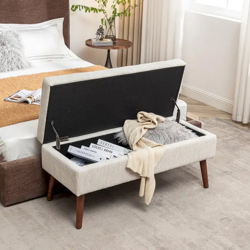 Banc de rangement pour bout de lit de chambre à coucher