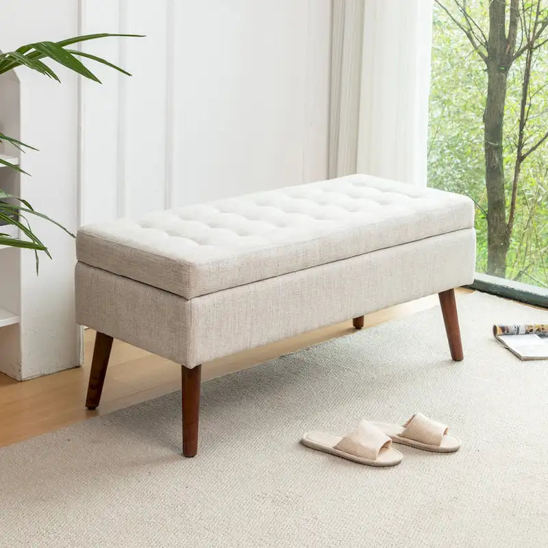 Banc de rangement pour bout de lit de chambre à coucher