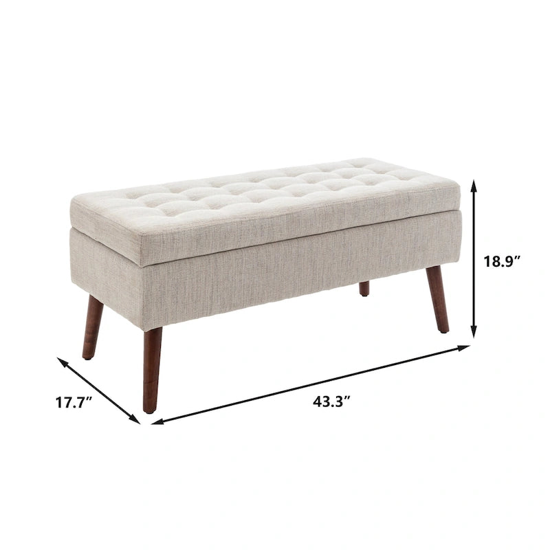 Banc de rangement pour bout de lit de chambre à coucher