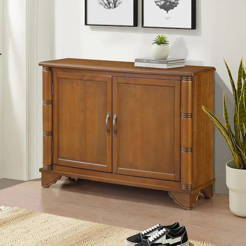 Table console 40 pouces avec étagère de rangement, Table d'entrée rétro avec étagère de rangement réglable, Table de canapé pour couloir
