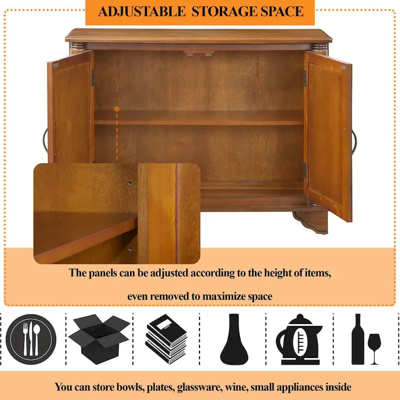 Table console 40 pouces avec étagère de rangement, Table d'entrée rétro avec étagère de rangement réglable, Table de canapé pour couloir