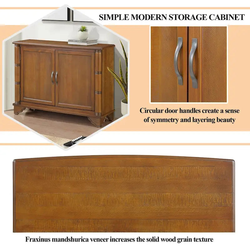Table console 40 pouces avec étagère de rangement, Table d'entrée rétro avec étagère de rangement réglable, Table de canapé pour couloir