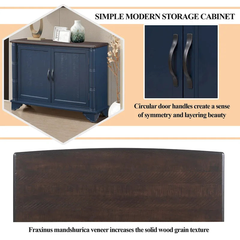 Table console 40 pouces avec étagère de rangement, Table d'entrée rétro avec étagère de rangement réglable, Table de canapé pour couloir