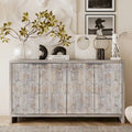 Meuble d'appoint style ferme, buffet 4 portes en bois, vaisselier de rangement, pour salon