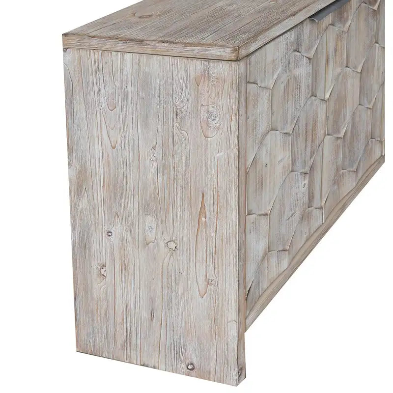 Meuble d'appoint style ferme, buffet 4 portes en bois, vaisselier de rangement, pour salon