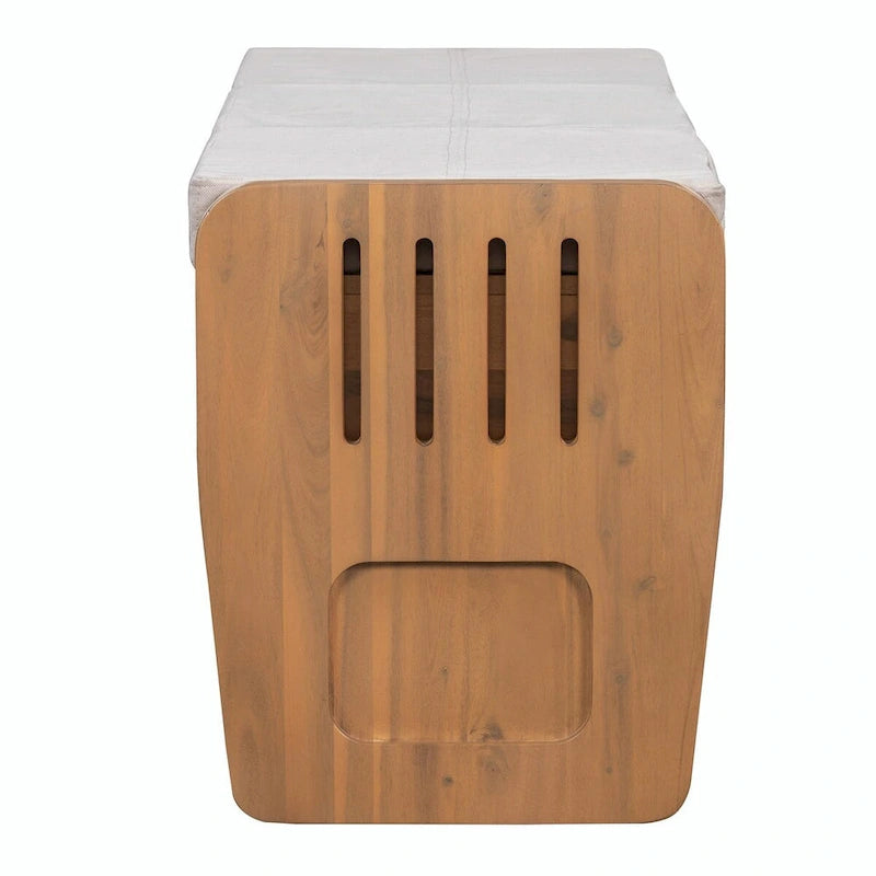 Banc à chaussures de rangement rustique avec 2 tiroirs, rangement dissimulé et 3 faux tiroirs supérieurs