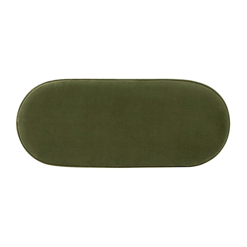 Serena 38 Ottoman banquette de rangement ovale plissée
