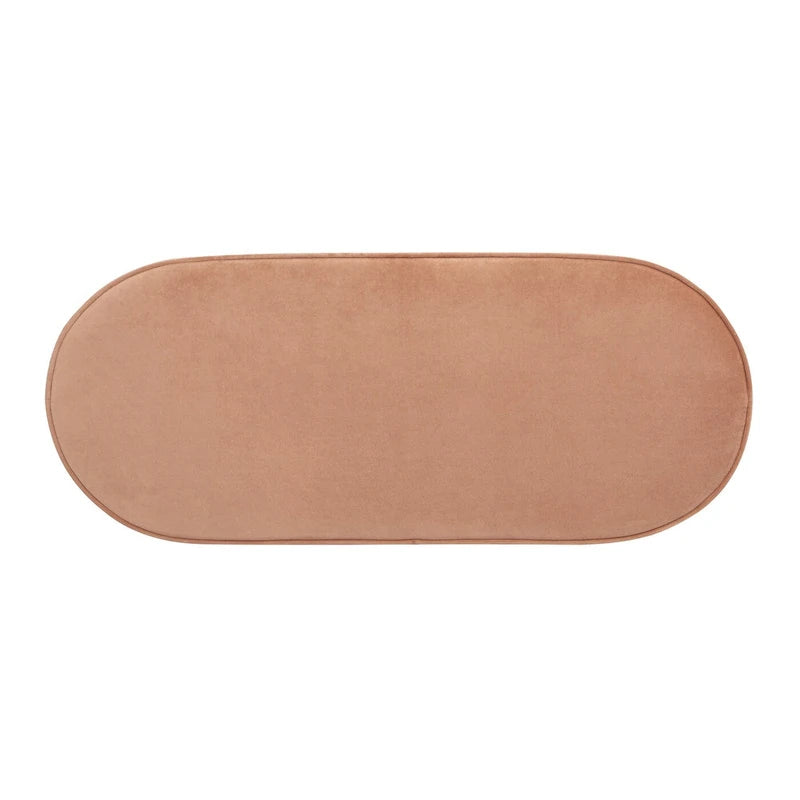 Serena 38 Ottoman banquette de rangement ovale plissée