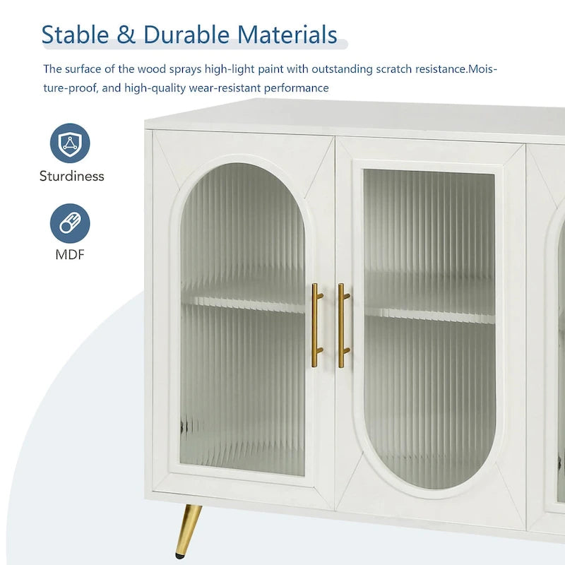 Meuble TV pour téléviseurs de plus de 65 pouces, meuble TV en bois avec placard de rangement et étagères réglables, console multimédia pour salon et chambre à coucher