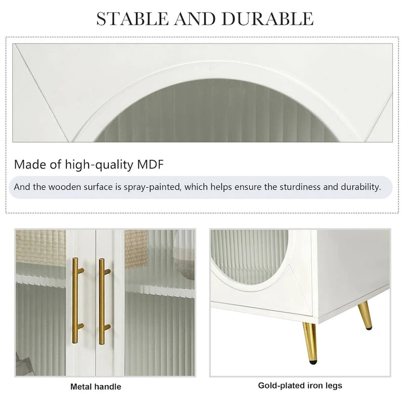 Meuble TV pour téléviseurs de plus de 65 pouces, meuble TV en bois avec placard de rangement et étagères réglables, console multimédia pour salon et chambre à coucher