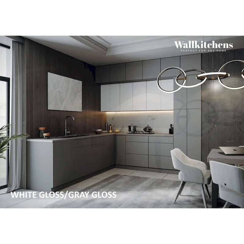 Collection Culin'Art pour cuisine, gris, base de 9 pi de large – 108x24