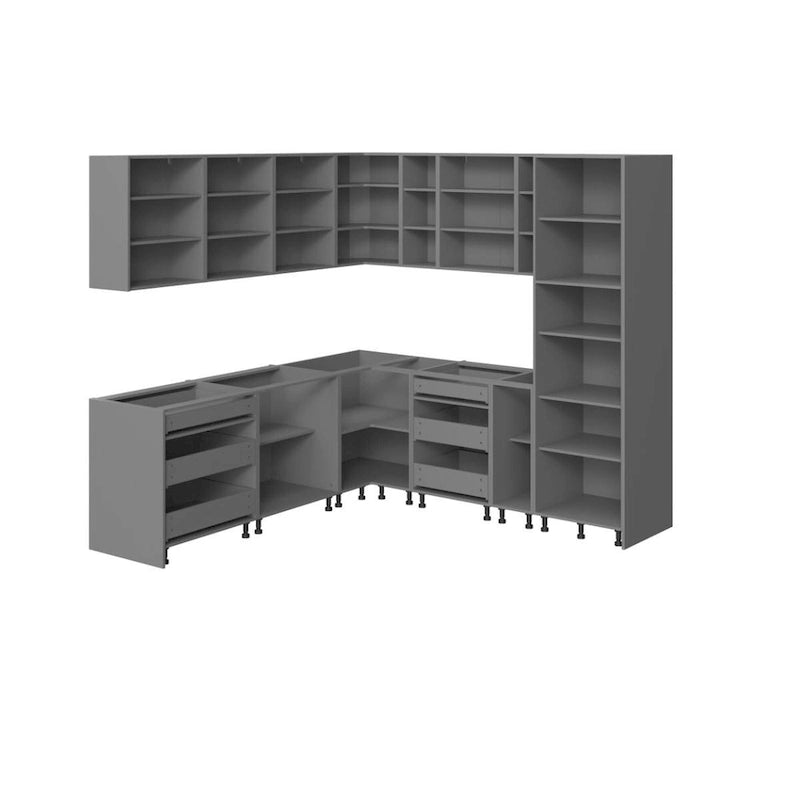Collection Cuisine Urbaine Teck Naturel & Base Couleur Noir Taille 8x8Ft de Large - 96x96