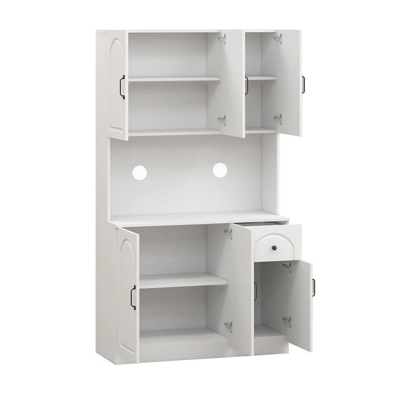 Meuble de rangement pour garde-manger de cuisine avec comptoir pour micro-ondes