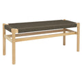 Banc d'entrée en bois massif et corde tressée Fernway - 43,3L x 15,0l x 18,0H