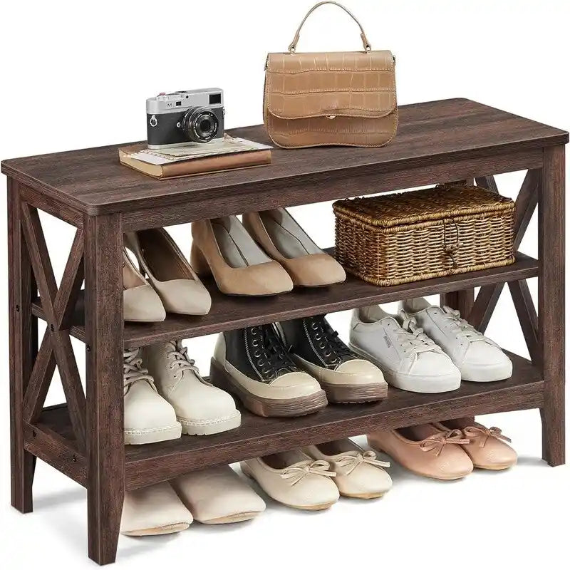 Étagère à chaussures à 2 niveaux - 11.8P x 31.5L x 18.9H