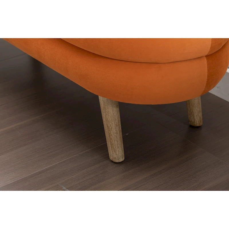 Banc de rangement pour chambre à coucher avec pieds en bois